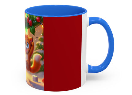 Naughty or Nice Kitten Christmas Colorful Mugs (11oz, 15oz)