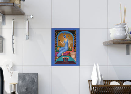 September & Sapphire (from the Gem Series) by Sofia Chiostri Ceramic Tile