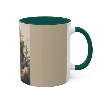 Vanitas Still Life by Herman Henstenburgh Colorful Mugs, 11oz