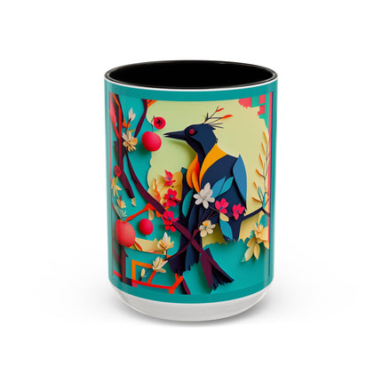 Curious Crow Colorful Mugs (11oz, 15oz)