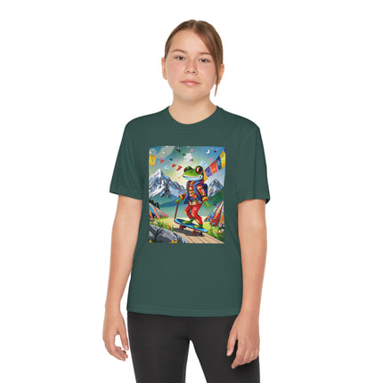 Skateboarding Frog Youth Competitor Tee – Whimsical Adventure & Playful Energy