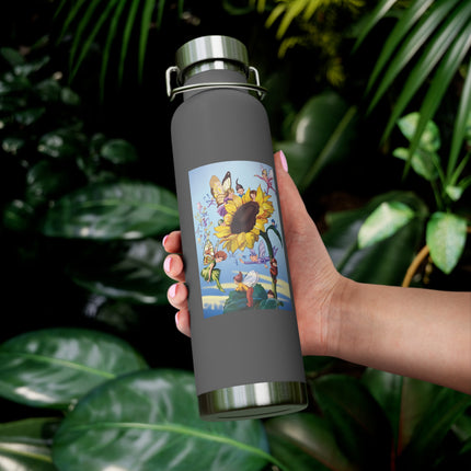 Sunflower Fairies by Margaret Tarrant Copper Vacuum Insulated Bottle, 22 oz