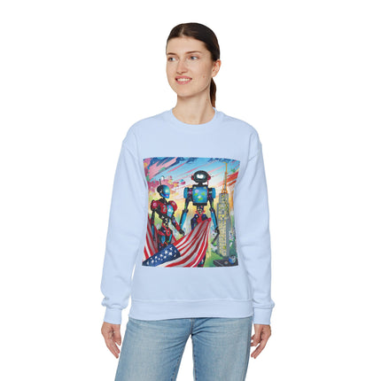High Fashion Cyberpunk CIA Robots Unisex Heavy Blend™ Crewneck Sweatshirt