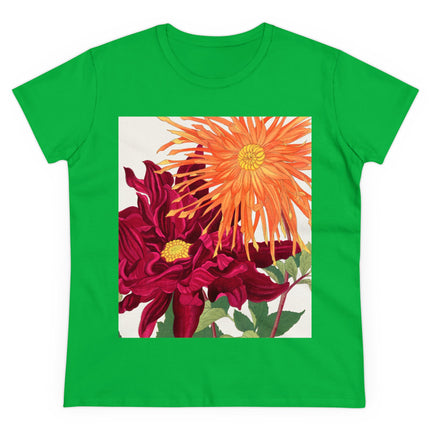 Dahlia Flower by Tanigami Kônan Women's Midweight Cotton Tee