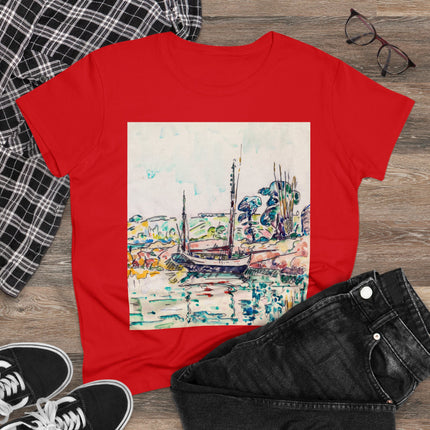 Concarneau by Paul Signac Women's Midweight Cotton Tee