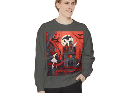 Halloween Night Scene Unisex Garment-Dyed Sweatshirt