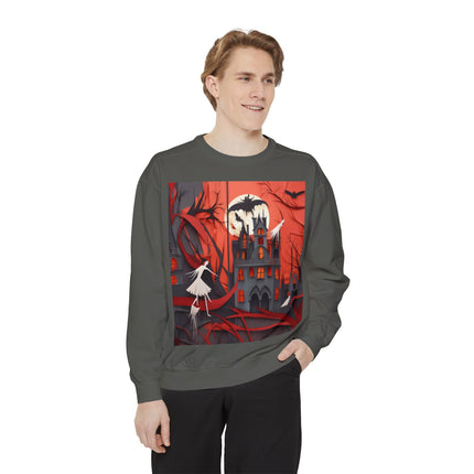 Halloween Night Scene Unisex Garment-Dyed Sweatshirt