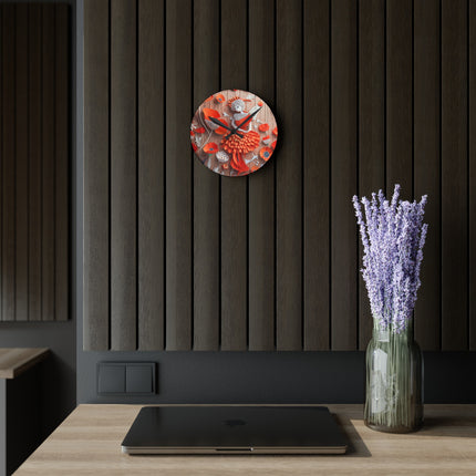 Poppy Fairy Acrylic Wall Clock, Round and Square