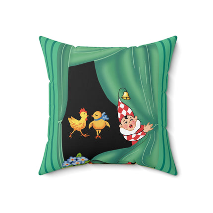 Easter Elf's Whimsy Spun Polyester Square Pillow