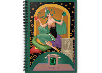 May & Emerald (from the Gem Series) by Sofia Chiostri Spiral Notebook - Ruled Line