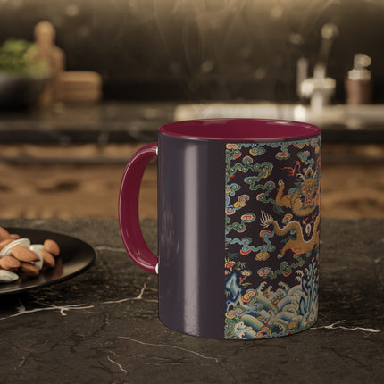 Rank Badge with Dragon with Deer Hooves Colorful Mugs, 11oz