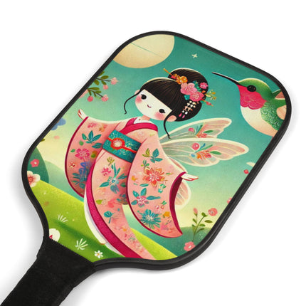 Geisha Fairy and the Hummingbird Blossom Pickleball Kit – Enchanted Wings & Graceful Harmony
