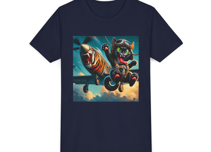 Parachuting Cat Commando Youth Short Sleeve Tee