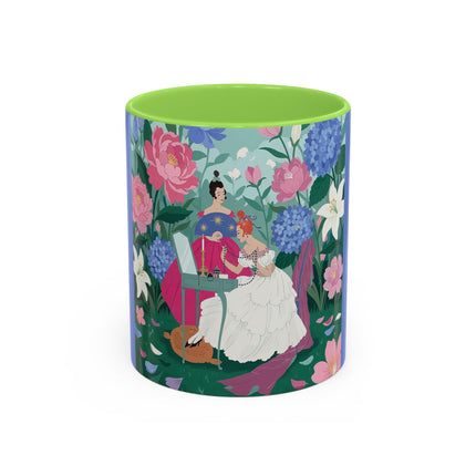 The Ladies Of The Blossoming Vanity Colorful Mugs – Art Deco Floral Elegance