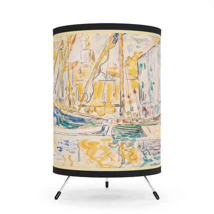 Saint-Tropez by Paul Signac Tripod Lamp