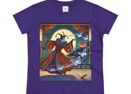 Court Magician with Ghost Butterflies Women's Midweight Cotton Tee