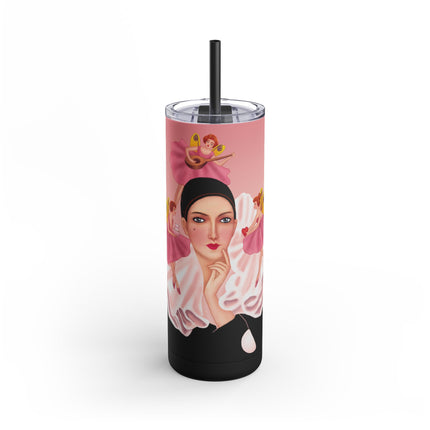 Pierrot & Fairies Dressed in Pink by Sofia Chiostri Skinny Matte Tumbler, 20oz