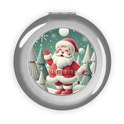 Santa's Joyful Night Compact Travel Mirror