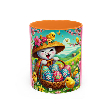 Geisha Kitten’s Easter Delight Colorful Mugs (11oz, 15oz)