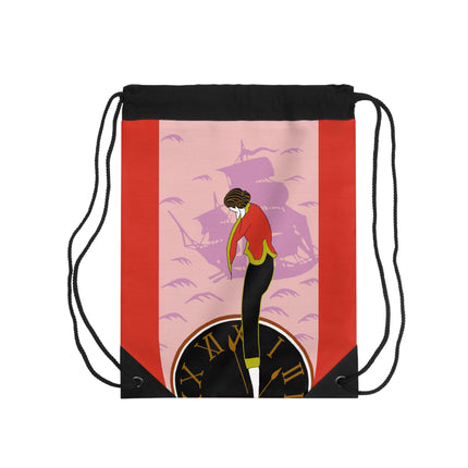 Woman Waiting for her Beloved at 1:59 Drawstring Bag