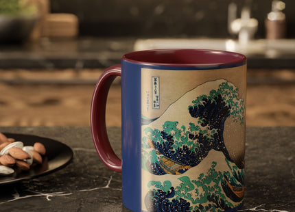 The Great Wave off Kanagawa by Katsushika Hokusai Colorful Mugs (11oz, 15oz)