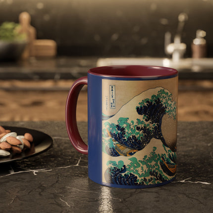 The Great Wave off Kanagawa by Katsushika Hokusai Colorful Mugs (11oz, 15oz)