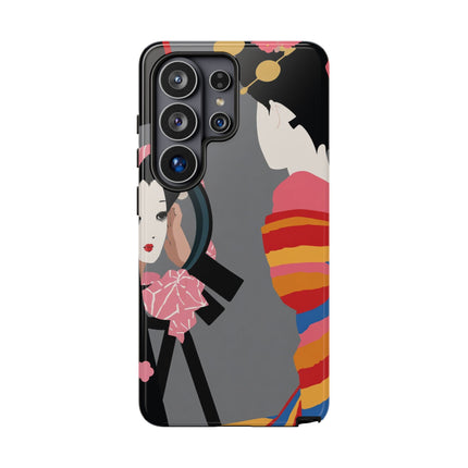 Geisha Mirror Phone Case – Elegant Reflection & Timeless Beauty