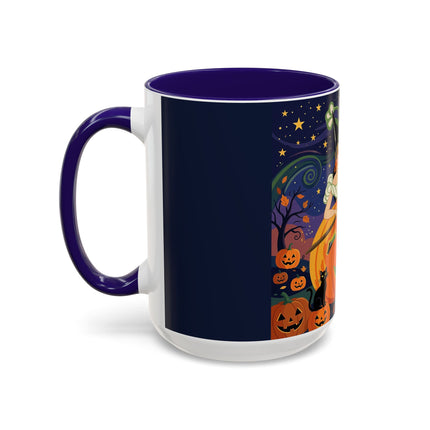 🧙‍♀️🎃 The Witch Of Pumpkin Moon Hollow Colorful Mug – Whimsical Halloween Magic