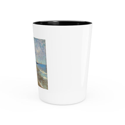Fishing Boats on the Beach at Saintes-Maries by Vincent Van Gogh Ceramic Shot Glass