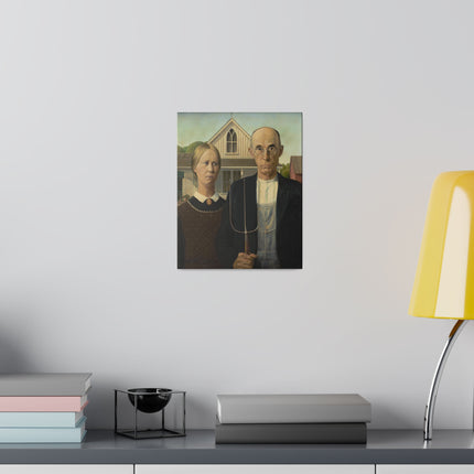 American Gothic by Grant Wood Matte Canvas, Stretched, 0.75"