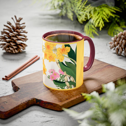 Golden Bow Orchid by Tanigami Kônan Colorful Mugs (11oz, 15oz)