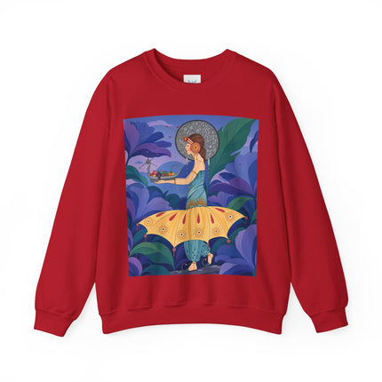 🦋🌿 The Butterfly Garden Offering Crewneck Sweatshirt – Art Deco Botanical Fantasy