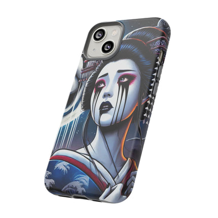 Geisha’s Black Ink Tears Phone Cases