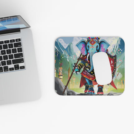 Cyberpunk Elephant Mouse Pad, Rectangle