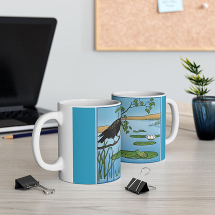 The Crow and the Frog Ceramic Mug 11oz