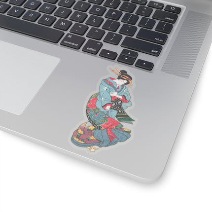 Beauties in a Spring Storm by Keisai Eisen Kiss-Cut Stickers (4 Sizes)