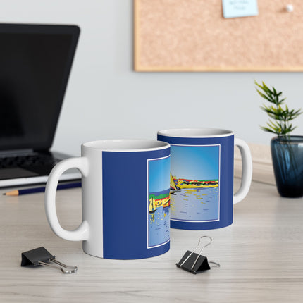 Sailing into Serenity: A Coastal Haven Ceramic Mug 11oz