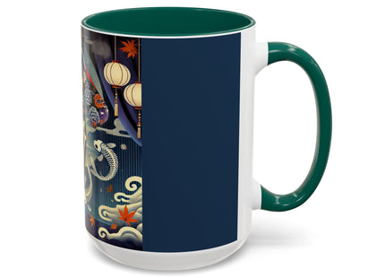 Skeleton Kabuki Performer Colorful Mugs (11oz, 15oz)