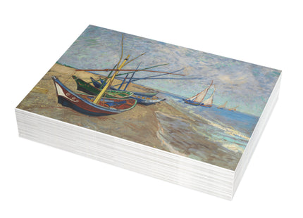 Fishing Boats by Vincent Van Gogh Postcards (envelopes included) - Bundles of 10, 30, 50 Pieces