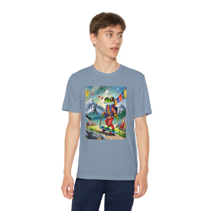 Skateboarding Frog Youth Competitor Tee – Whimsical Adventure & Playful Energy