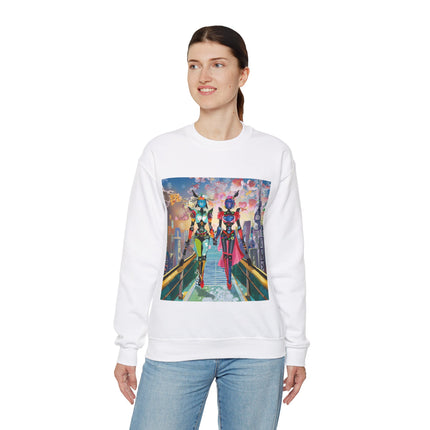 Cyber Punk Robot Models Unisex Heavy Blend™ Crewneck Sweatshirt