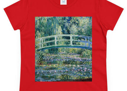Water Lilies and Japanese Bridge by Claude Monet Women's Midweight Cotton Tee
