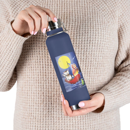 Embarking on a Moonlit Journey Copper Vacuum Insulated Bottle, 22oz