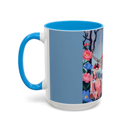 The Ladies Of The Enchanted Hammock Colorful Mugs – Art Deco Whimsical Garden Elegance