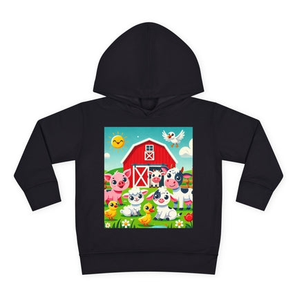 Happy Barnyard Morning Toddler Pullover Fleece Hoodie