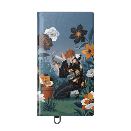 🌹💧 The Midnight Garden Keeper Flip Case – Art Deco Floral Fantasy