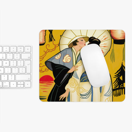 Golden Embrace Mouse Pad, Round and Rectangle