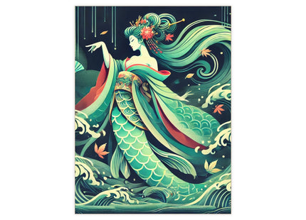 Mermaid Queen Rising from the Deep Ceramic Tile
