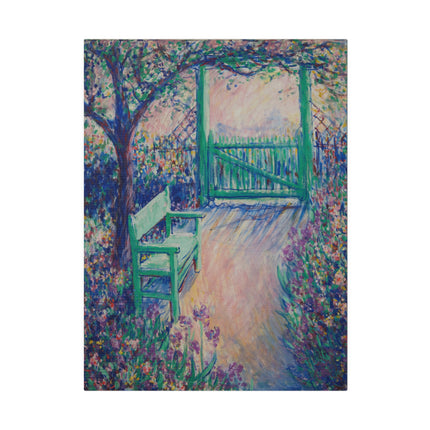 The Green Chair – Tranquil Impressionist Garden Scene