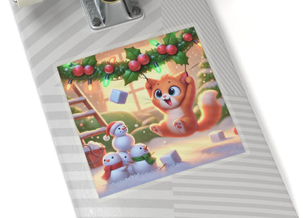 Naughty or Nice Kitten Kiss-Cut Stickers (4 Sizes)